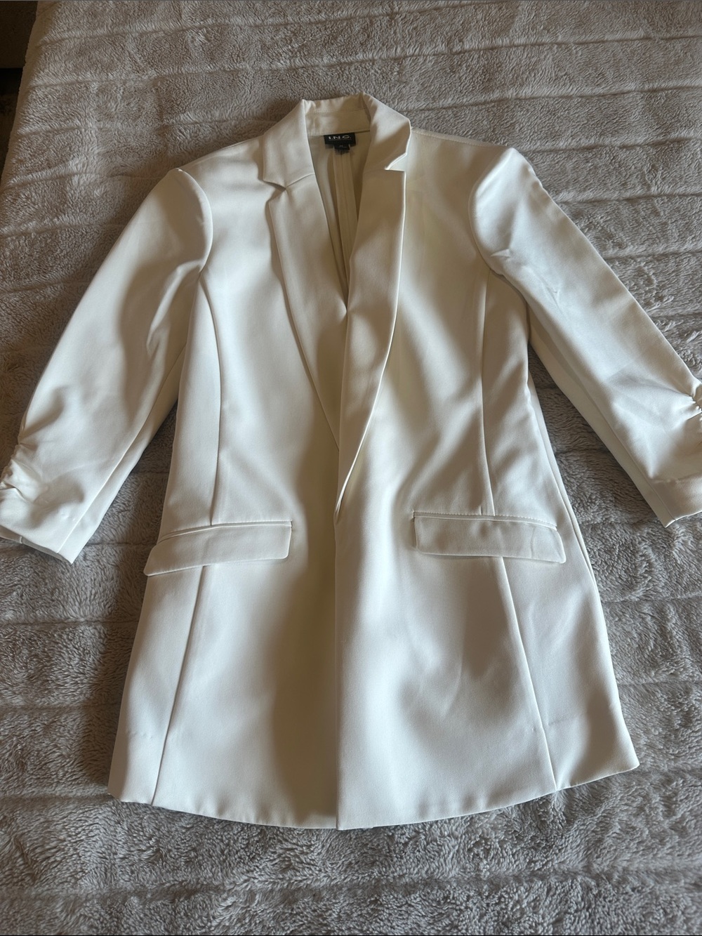 INC International Concepts White Longline Blazer